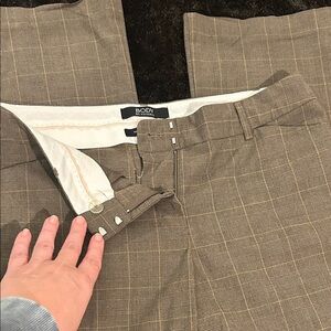 Victoria’s Secret Brown Plaid Straight Leg Pants Size 8 Long